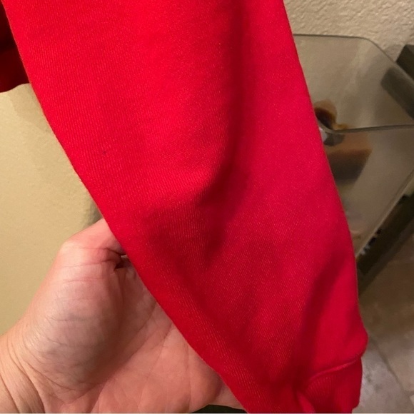 X-GIRL Red Cropped Hoodie Sweatshirt Size 2 - Picture 6 of 10